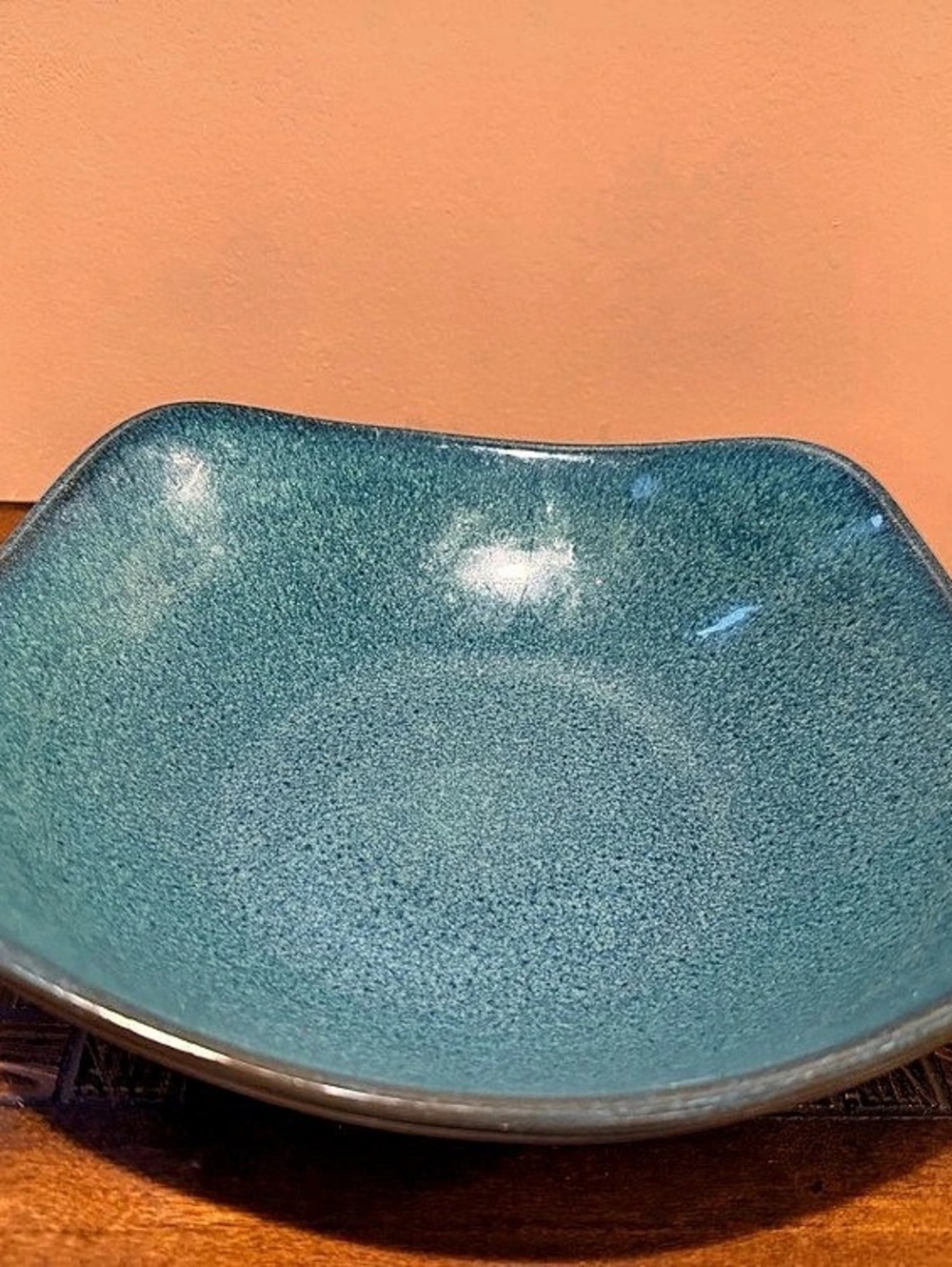 Irish Country Pottery Blue Ceramic Serveware Bowl - Picture 1 of 4